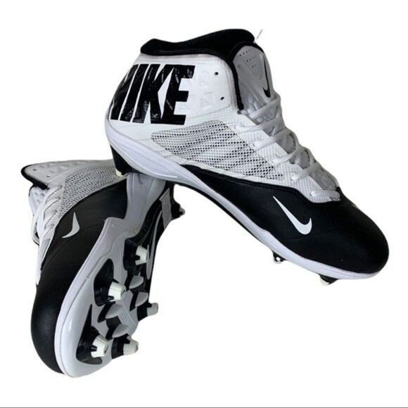 Nike Zoom Black & White Cleats men’s size 13.5 - Picture 6 of 7